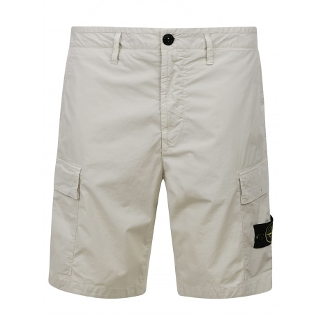 Stone Island Bermuda uomo beige in cotone stretch