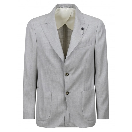 Lardini Giacca monopetto uomo grigio in misto lana