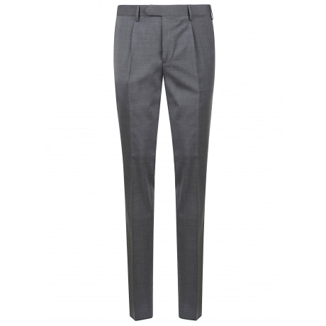 Santaniello pantalone uomo grigio in tela di lana