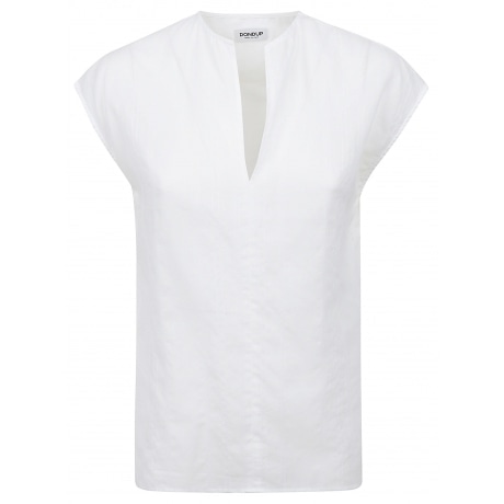 Dondup Camicia donna regular in mussola bianco