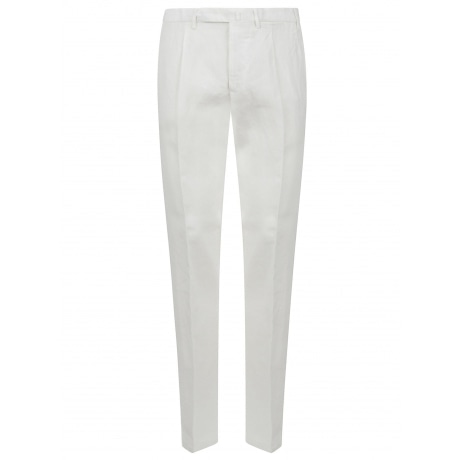 Santaniello Pantalone uomo bianco in lino