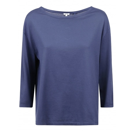 Aspesi maglia a barchetta donna blu in cotone