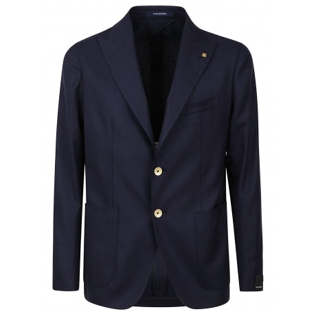 Tagliatore Giacca monopetto uomo blu in hopsack