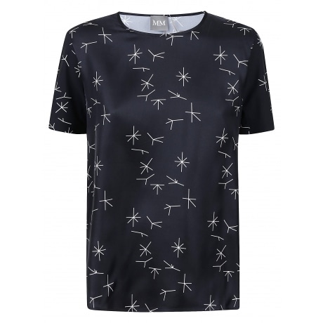 Max Mara Maglia donna manica corta in tessuto tecnico stampato