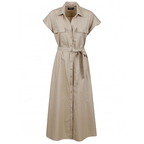 Dondup abito donna longuette in popeline di cotone