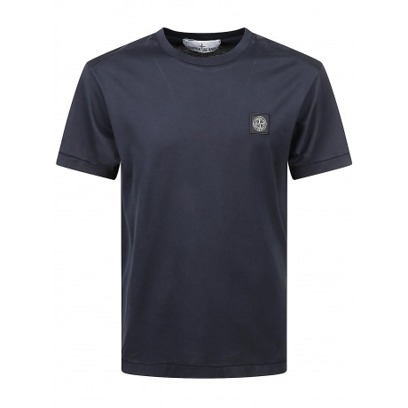 Stone Island T-shirt blu uomo in cotone