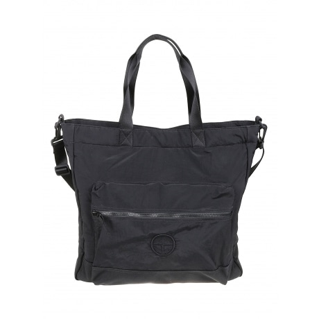 Stone Island Borsone uomo nero muschio in nylon metal