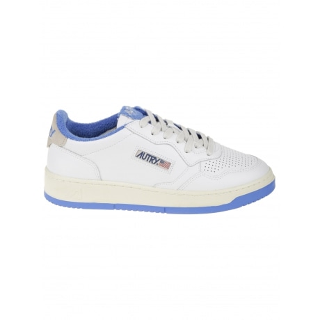 Autry scarpe uomo medalist  perfilo in spugna in pelle bianco e bluette