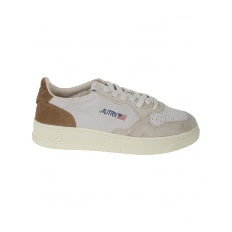 Autry Scarpe beige e biscotto donna in suede con lacci