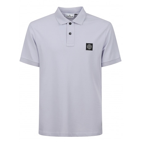 Stone Island Polo uomo glicine in cotone piquè