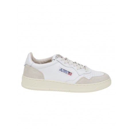 Autry Scarpe uomo in pelle e suede bianco con lacci