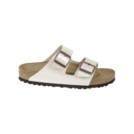 Birkenstock Sandali arizona bianco perlato donna doppia fascia