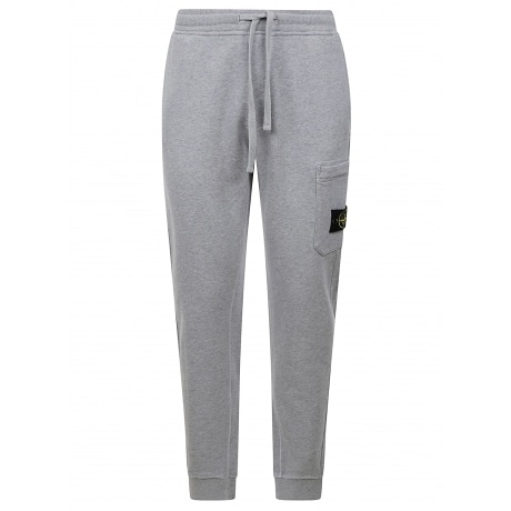 Stone Island Pantaloni di tuta uomo grigio medio in cotone