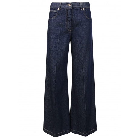 Aspesi Jeans donna blu gamba ampia