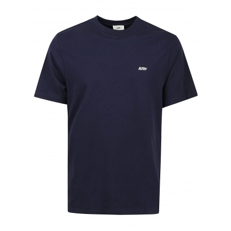 Autry T-shirt girocollo blu uomo in cotone