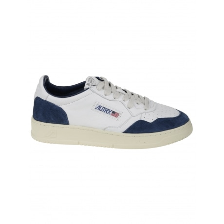 Autry Scarpe blu uomo in pelle e suede con lacci