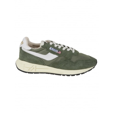 Autry Scarpe verde scuro uomo in pelle suede e nylon con lacci