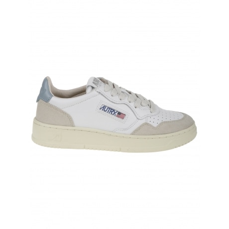 Autry Scarpe celeste donna in pelle e suede con lacci