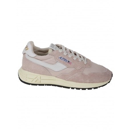 Autry Scarpe rosa donna in pelle suede e nylon con lacci