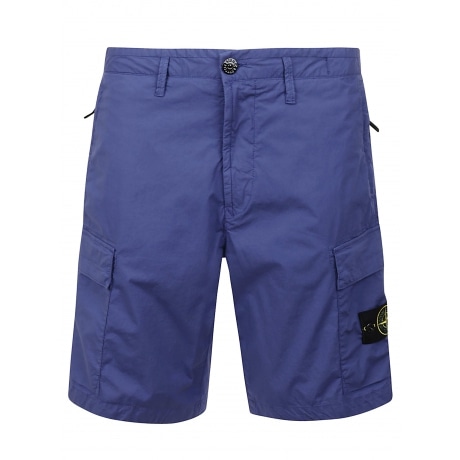 Stone Island Bermuda uomo blu marino in cotone stretch