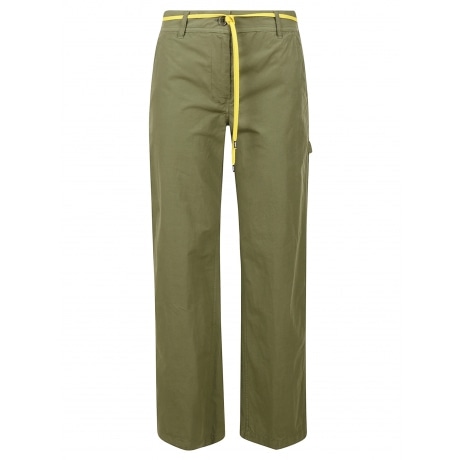 Aspesi Pantalone donna verde militare in cotone