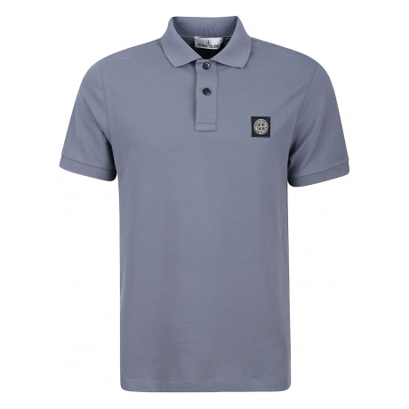 Stone Island Polo uomo avio in cotone piquè