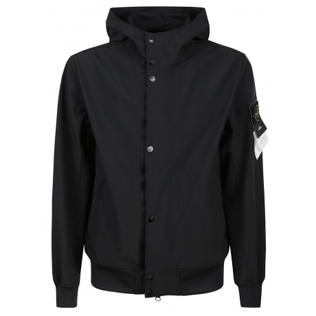 Stone Island Giubbotto uomo nero in soft shell