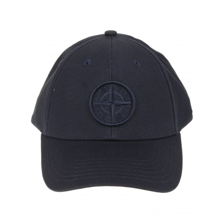 Stone Island Cappello con visiera uomo blu in cotone