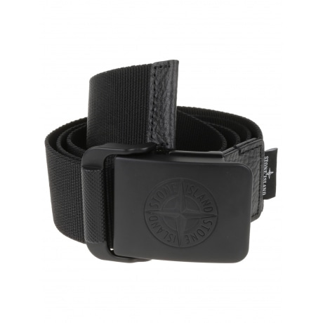 Stone Island cintura uomo nero con fibbia