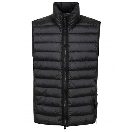 Stone Island Gilet uomo nero in piuma