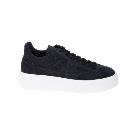 Hogan scarpe h-stripe uomo in pelle scamosciata