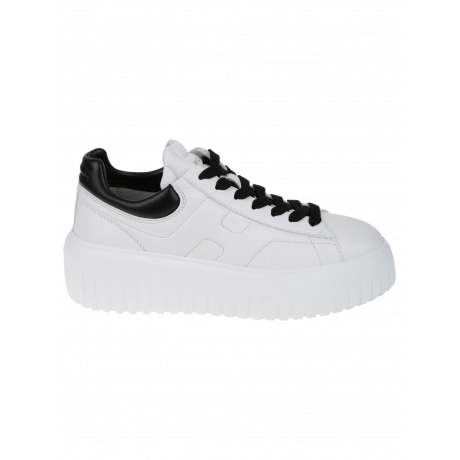 Hogan Scarpe H-stripes bianco e nero donna in nappa