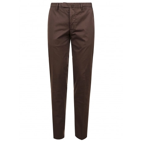 Santaniello Pantalone uomo marrone in cover di cotone