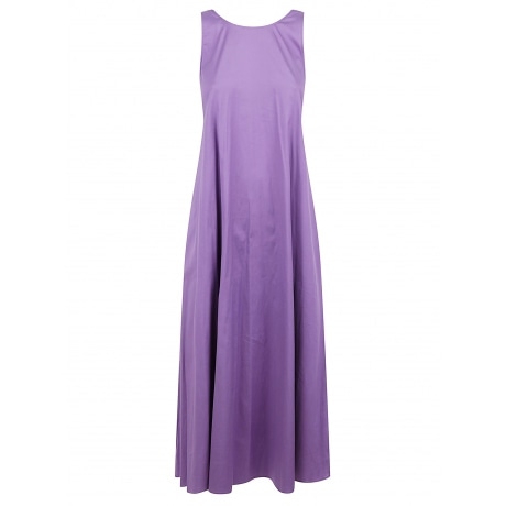 Max Mara Abito donna lungo in popeline di cotone viola