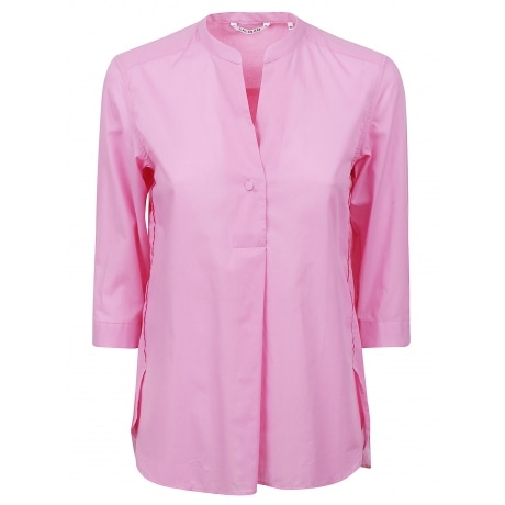 Caliban Camicia donna con maniche tre quarti in cotone rosa