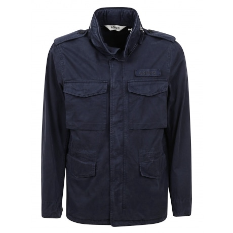 Aspesi Field jacket uomo blu in cotone