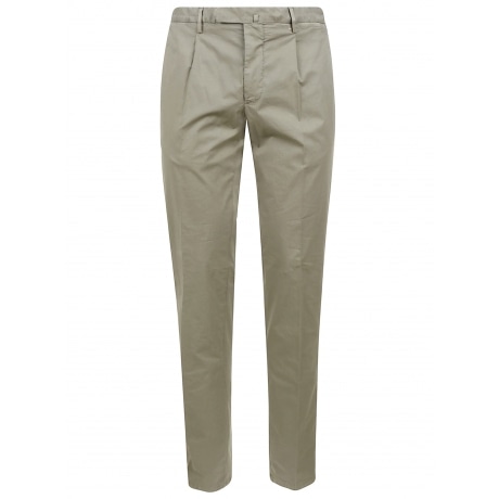 Santaniello Pantalone uomo verde militare in cover di cotone