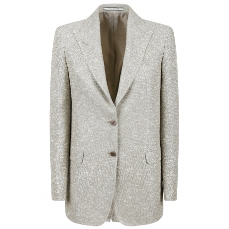 Tagliatore giacca monopetto j-bertha donna beige con lurex