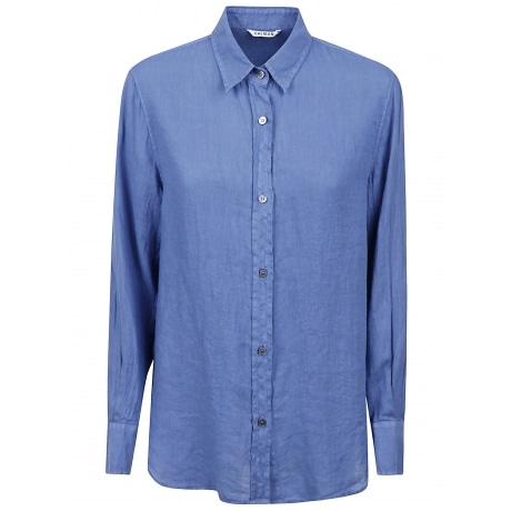 Caliban Camicia donna in lino celeste