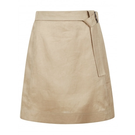 Max Mara gonna donna in lino cammello