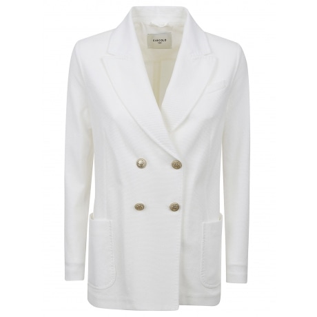 Circolo 1901 giacca doppiopetto donna bianco in cotone