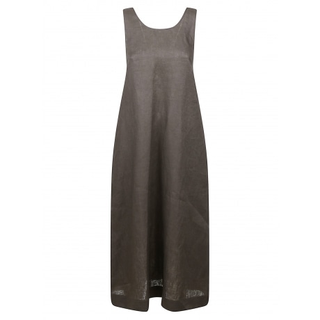 Max Mara Abito donna lungo in lino verde scuro