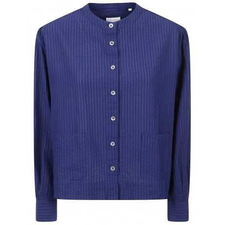 Robert Friedman Camicia donna in cotone a righe blu e nero