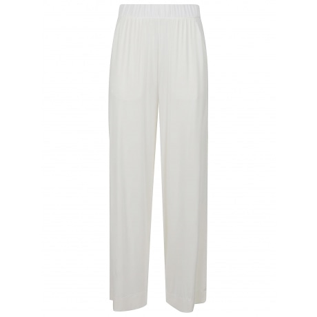 Max Mara Pantaloni donna in jersey di viscosa bianco