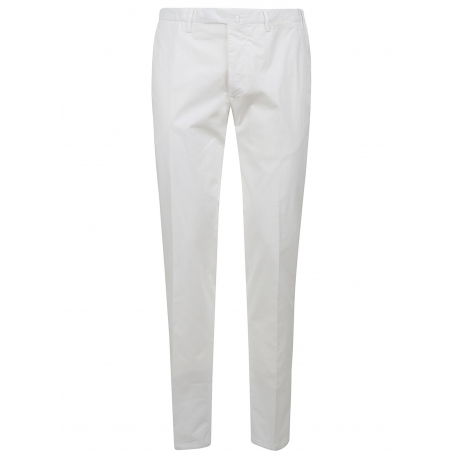 Santaniello Pantalone uomo bianco in cover di cotone