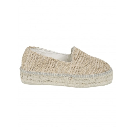 Manebi' Espadrillas donna in rafia intrecciata naturale con doppia suola