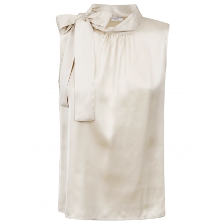Peserico Top donna in raso di viscosa champagne