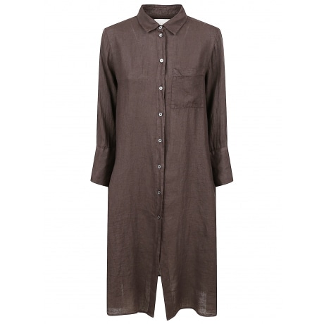 Robert Friedman Abito chemisier donna in lino marrone