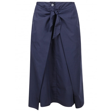 Jucca gonna donna con nodo in cotone blu