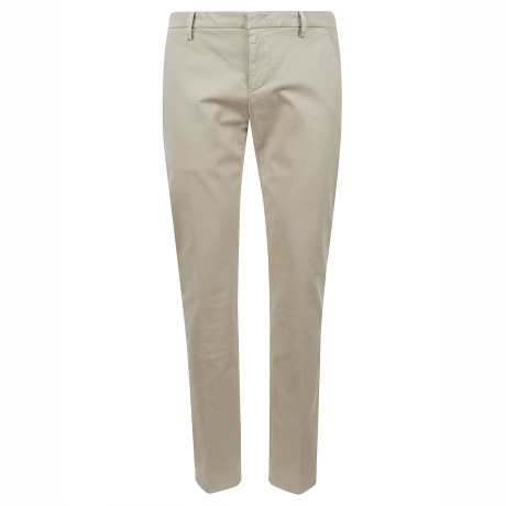 Dondup pantaloni uomo in gabardina di cotone beige